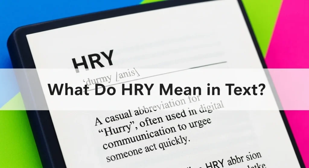 What Do HRY Mean in Text