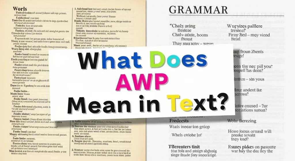 What Does AWP Mean in Text