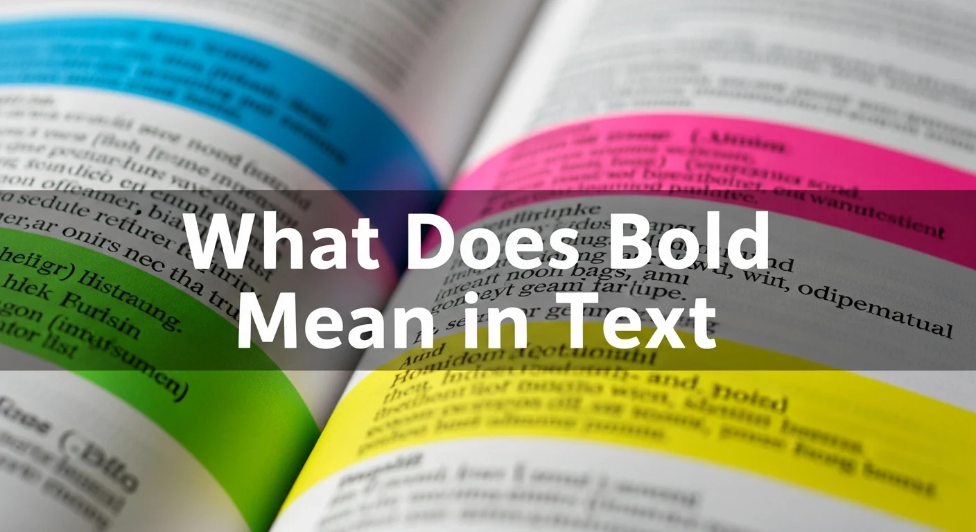 What Does Bold Mean in Text