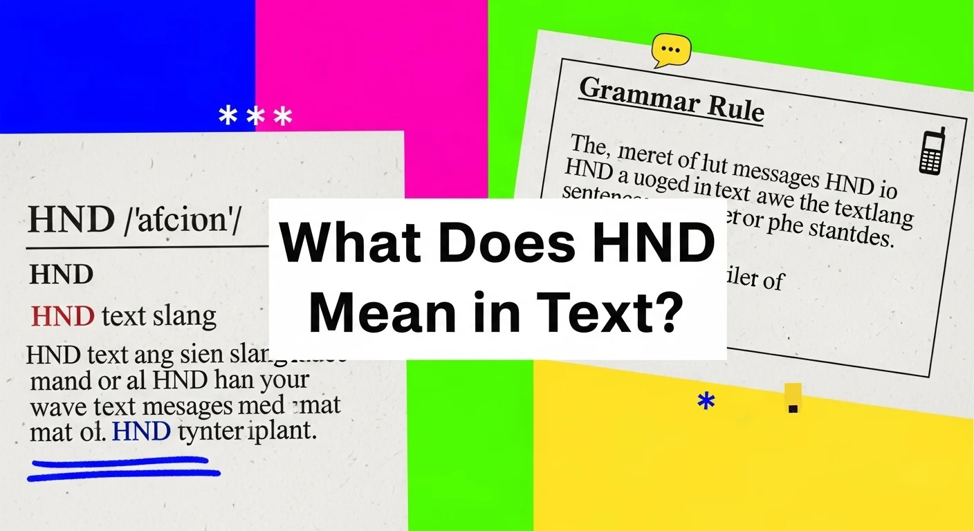 What Does HND Mean in Text