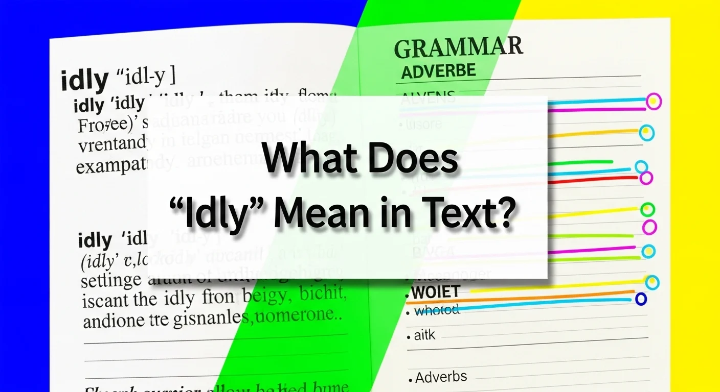 What Does “Idly” Mean in Text