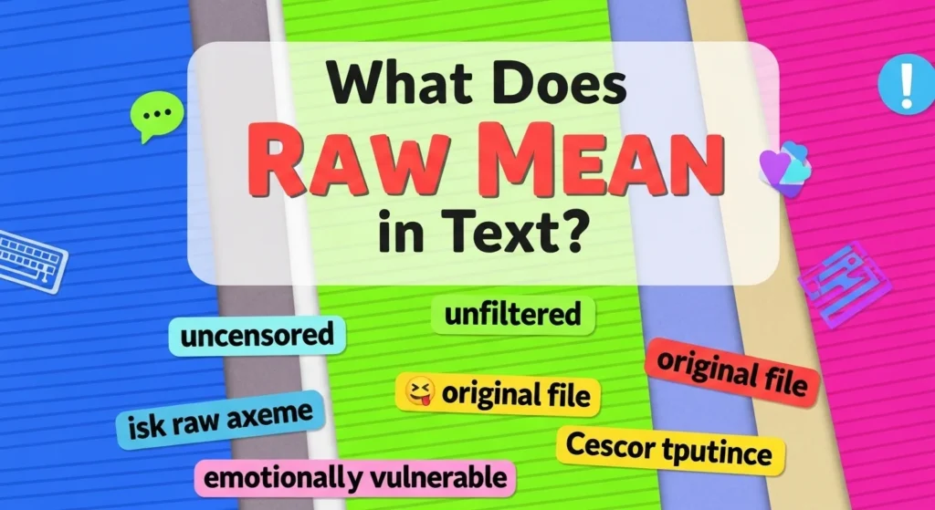 What Does Raw Mean in Text