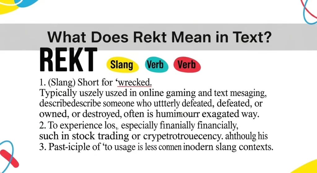 What Does Rekt Mean in Text
