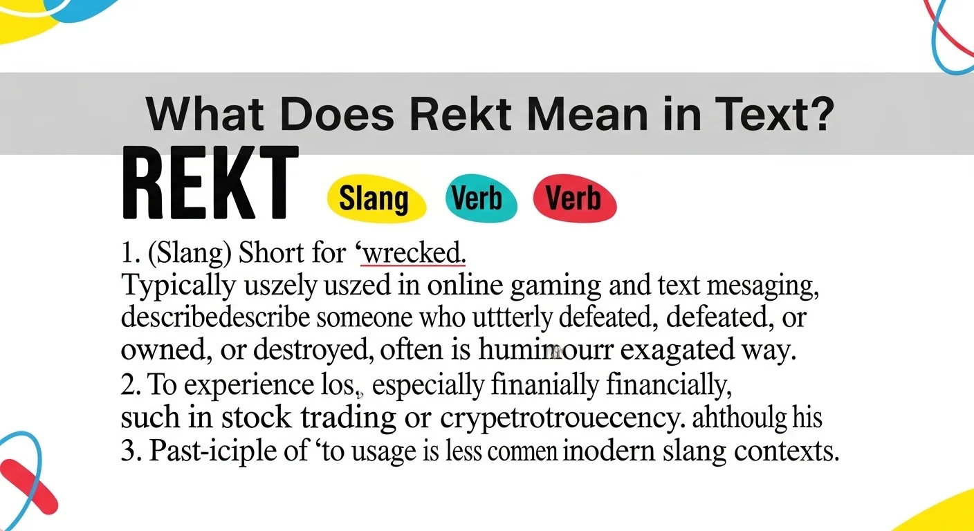 What Does Rekt Mean in Text