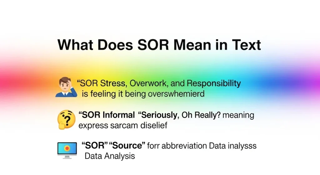 What Does SOR Mean in Text