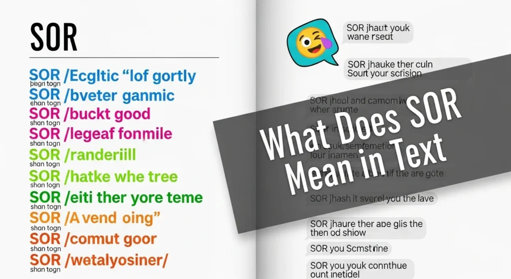 What Does SOR Mean in Text