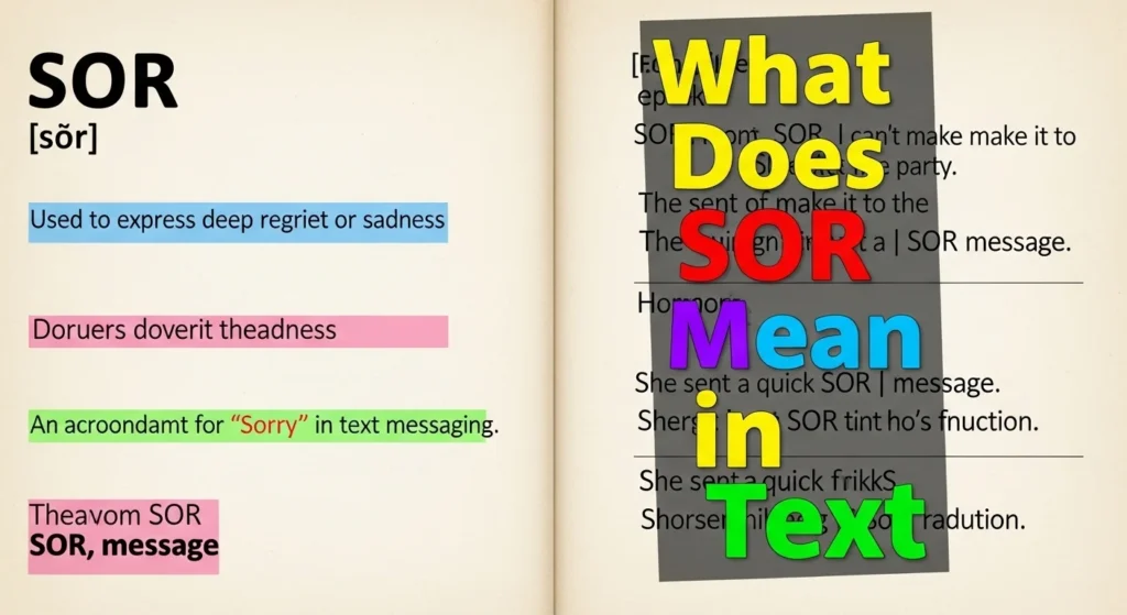 What Does SOR Mean in Text Full Meaning Guide