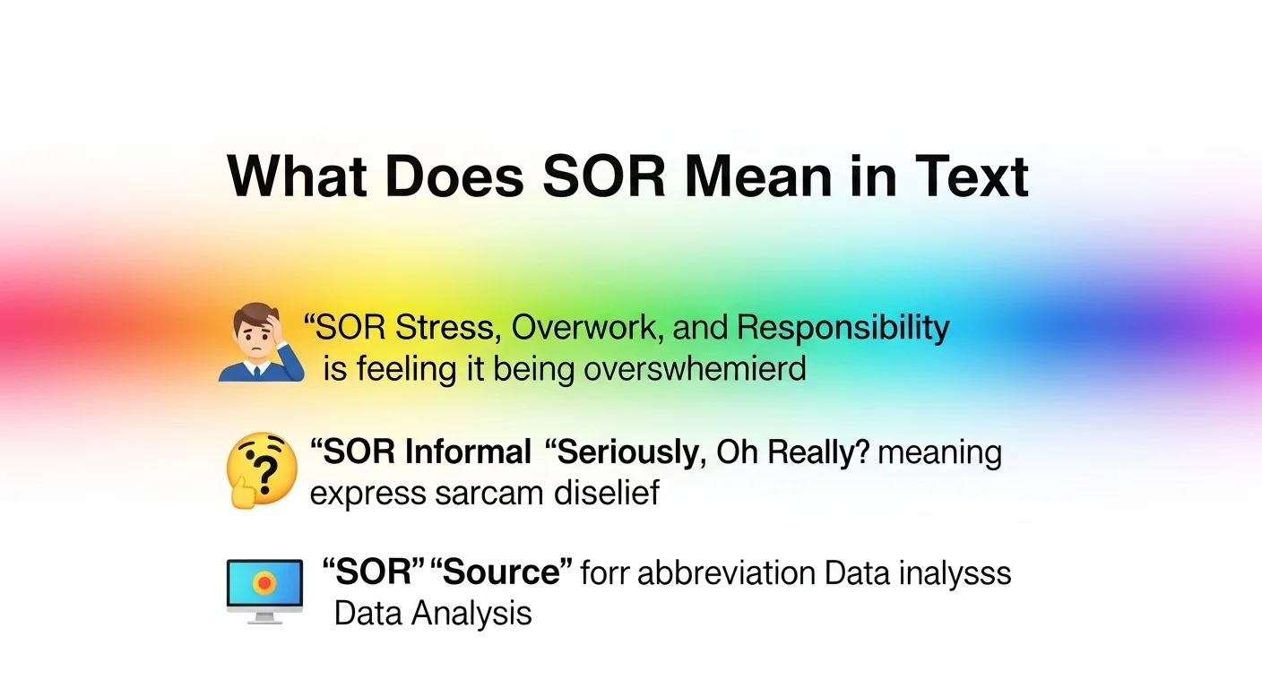 What Does SOR Mean in Text