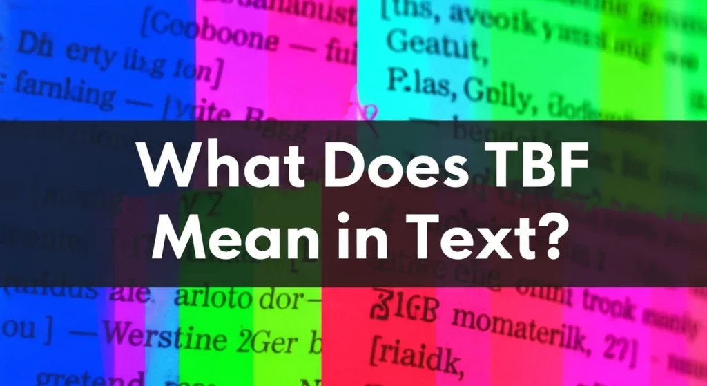 What Does TBF Mean in Text