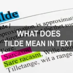 What Does Tilde Mean in Text