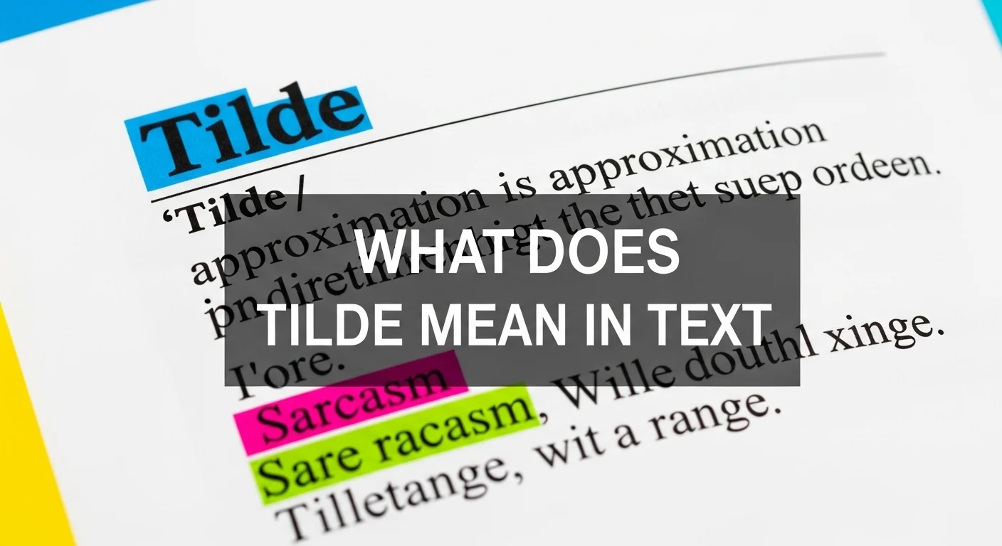 What Does Tilde Mean in Text