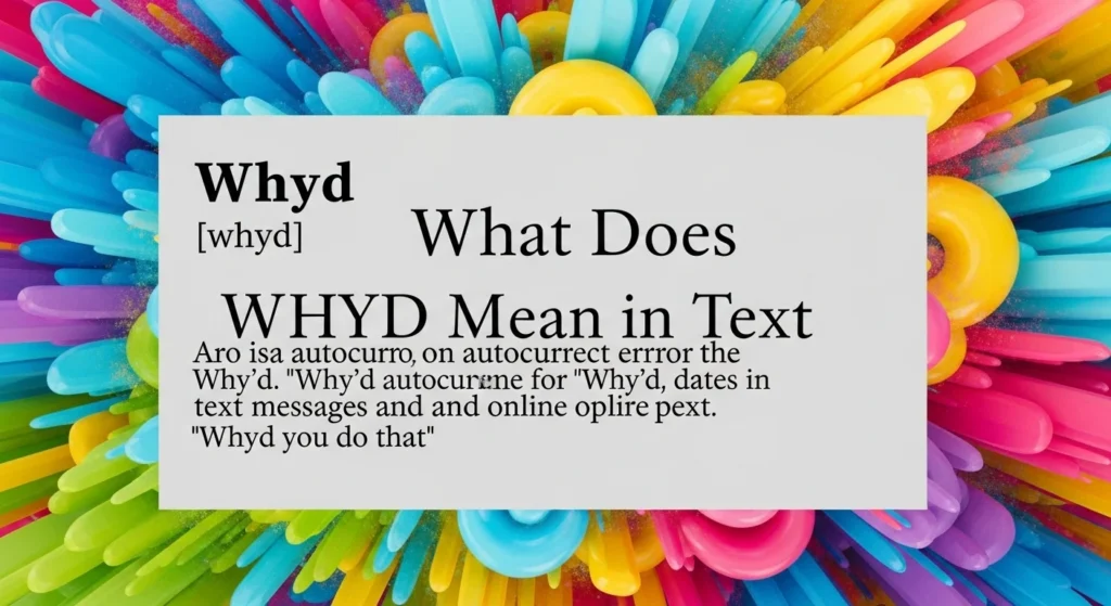 What Does WHYD Mean in Text