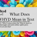 What Does WHYD Mean in Text