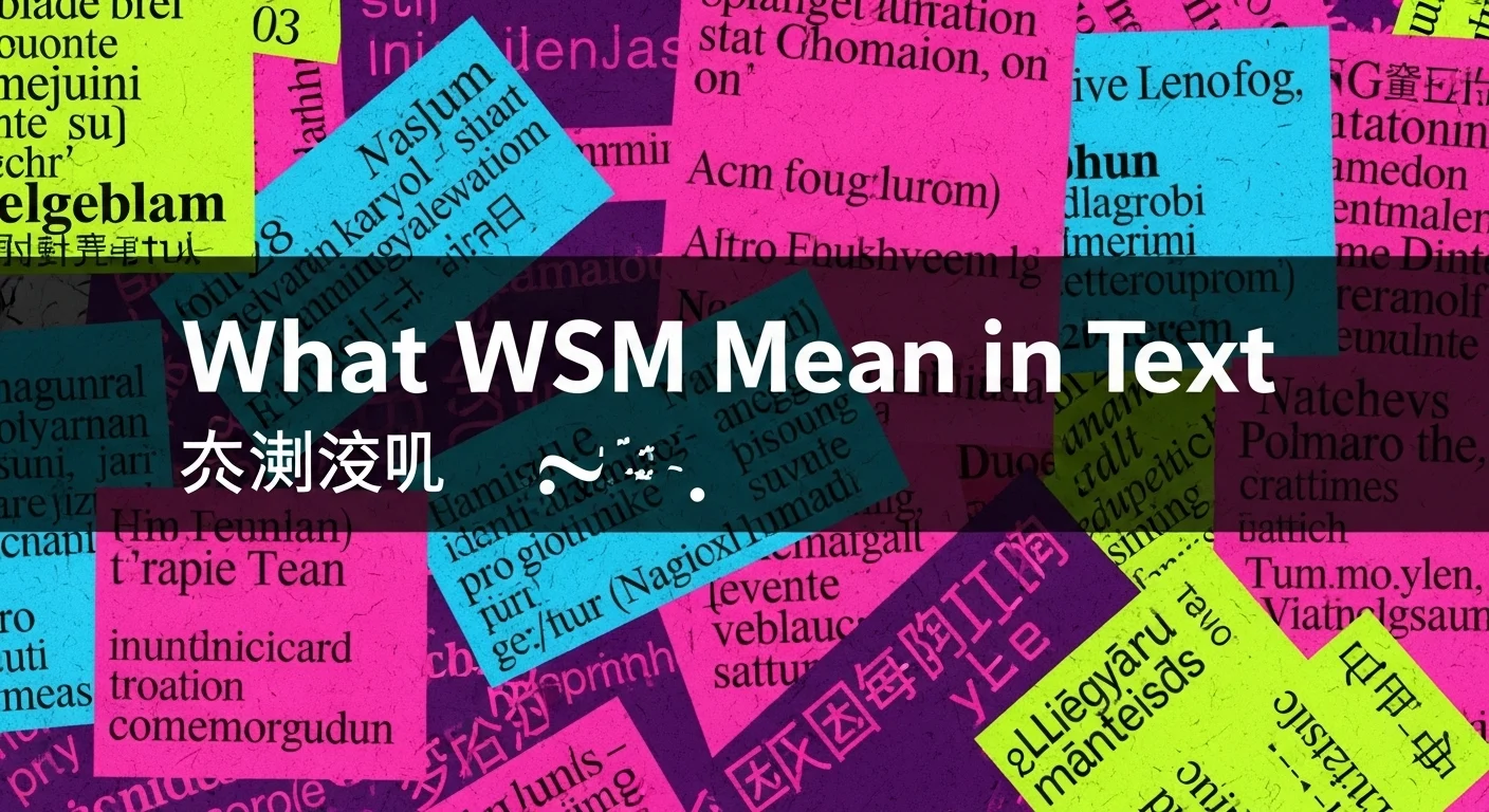 What WSM Mean in Text
