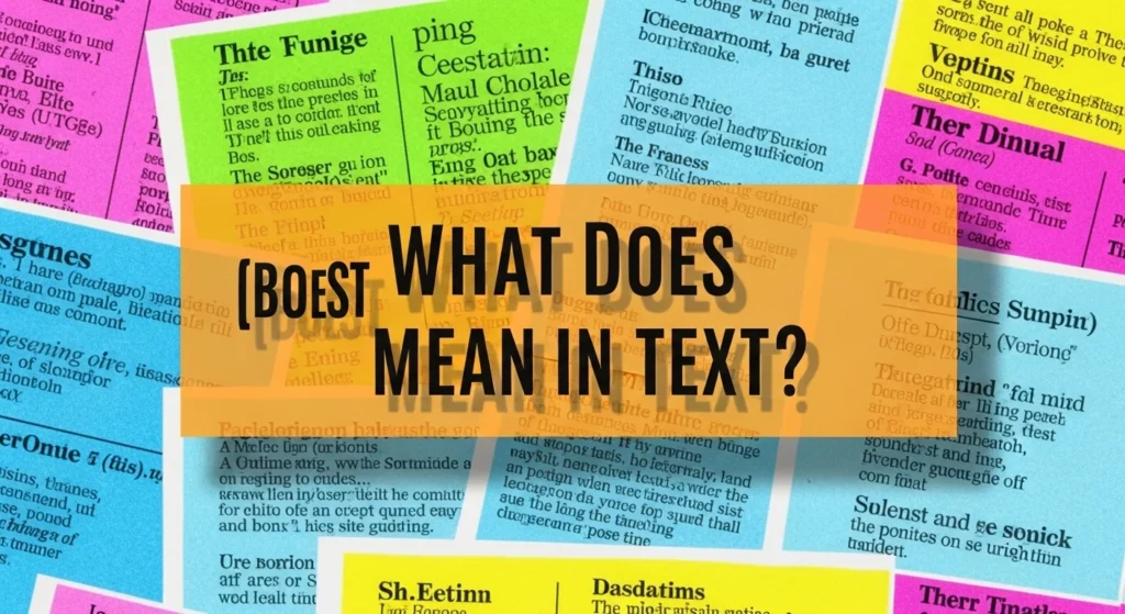 What Does Bold Mean in Text