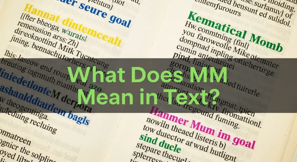What Does MM Mean in Text