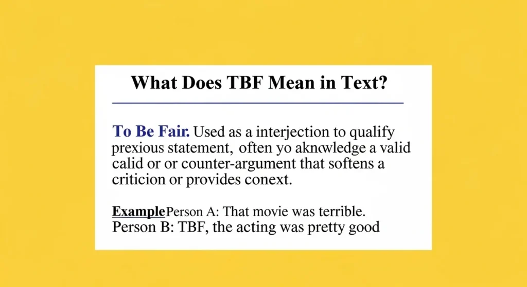 What Does TBF Mean in Text