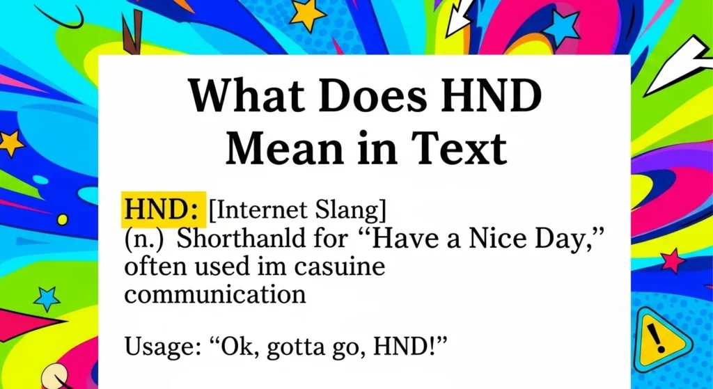 What Does HND Mean in Text