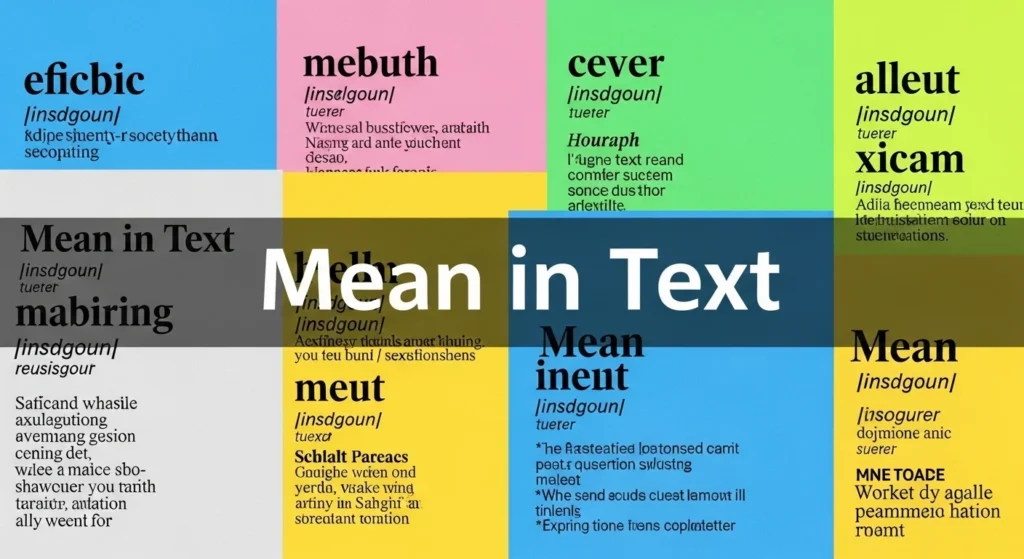Mean in Text