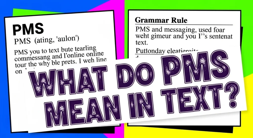 What Do PMS Mean in Text