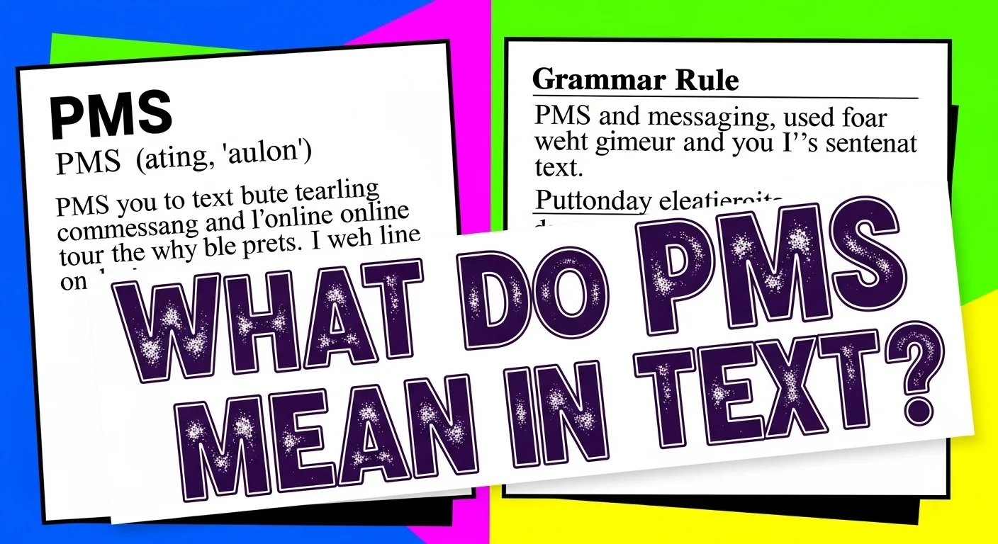 What Do PMS Mean in Text