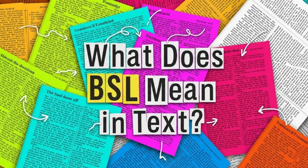 What Does BSL Mean in Text