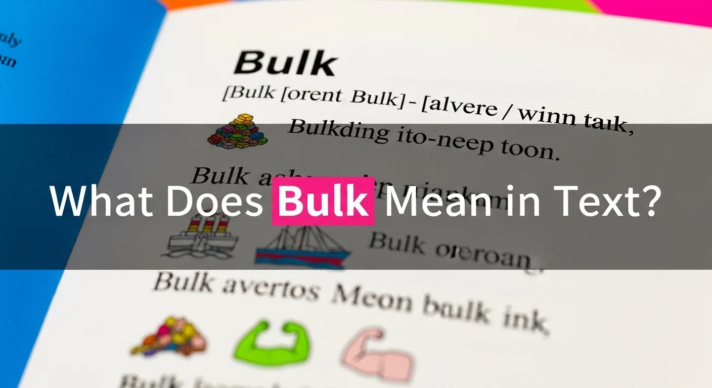 What Does Bulk Mean in Text