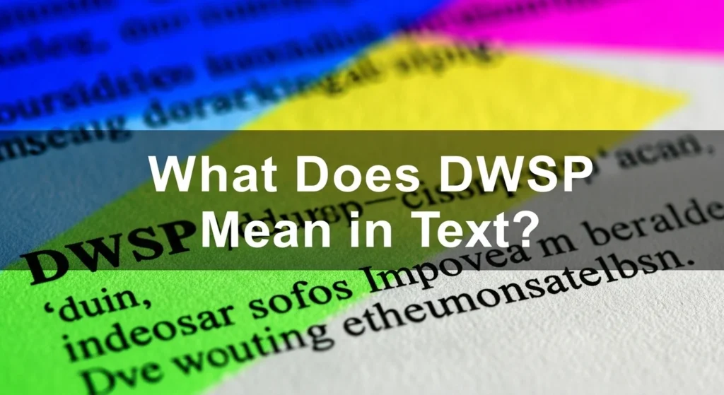 What Does DWSP Mean in Text