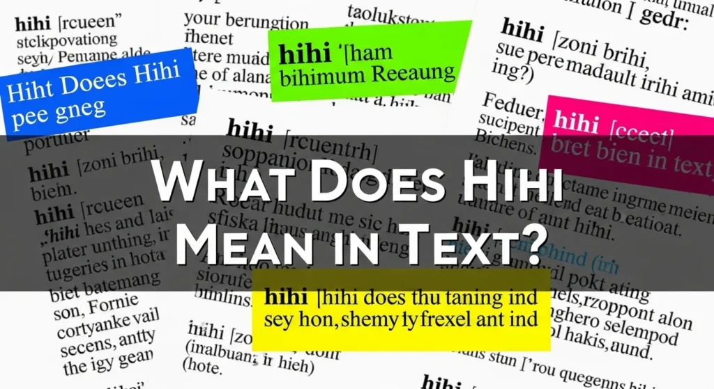What Does Hihi Mean in Text