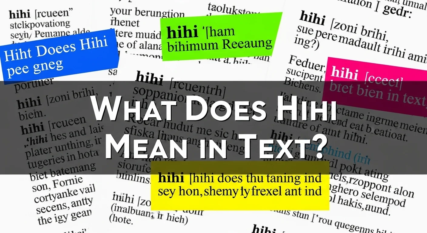 What Does Hihi Mean in Text