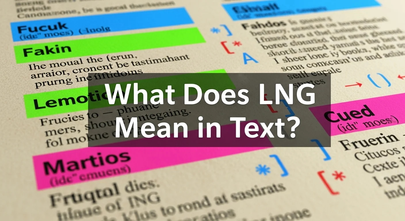 What Does LNG Mean in Text