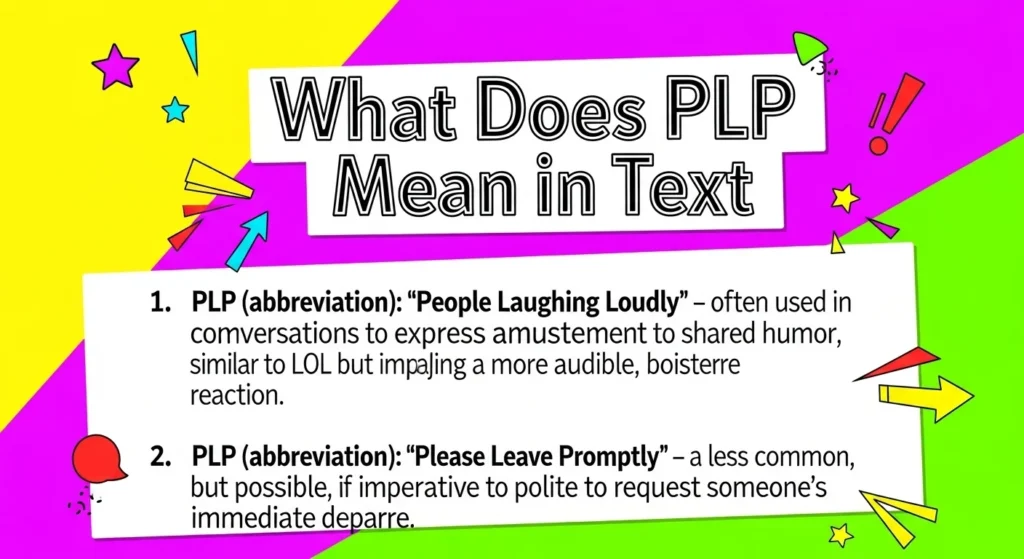 What Does PLP Mean in Text