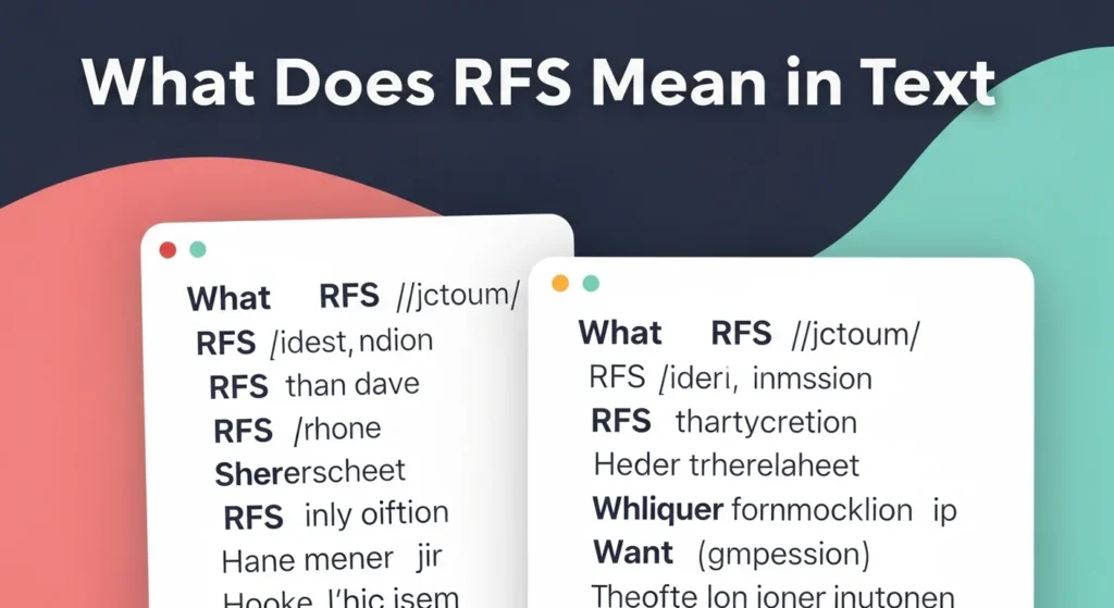 What Does RFS Mean in Text