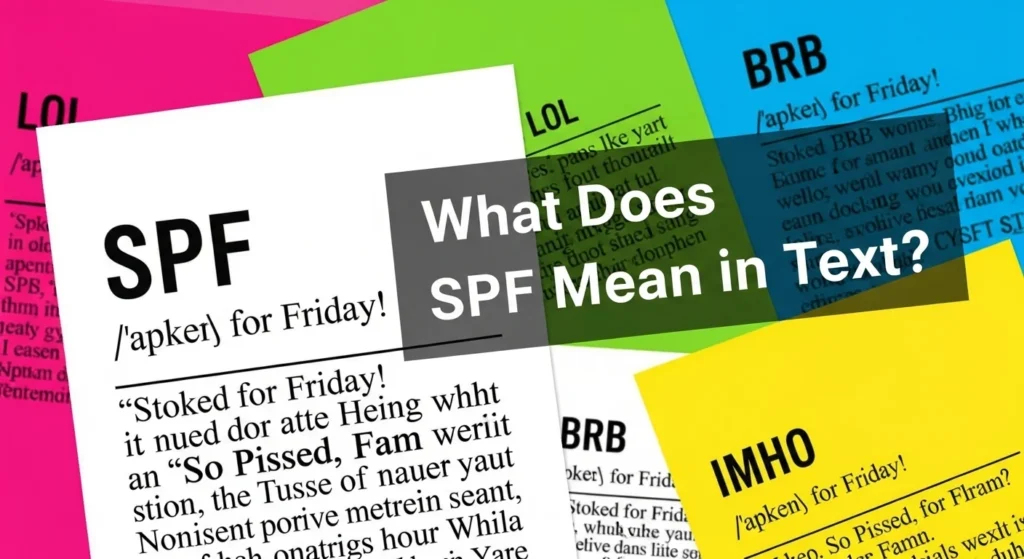 What Does SPF Mean in Text
