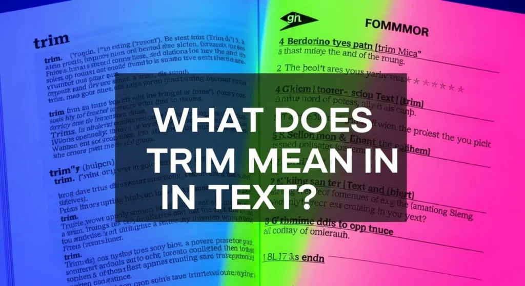 What Does Trim Mean in Text