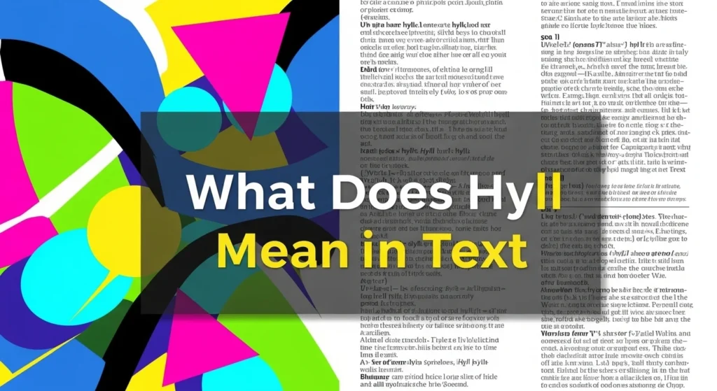 What Does Hyll Mean in Text