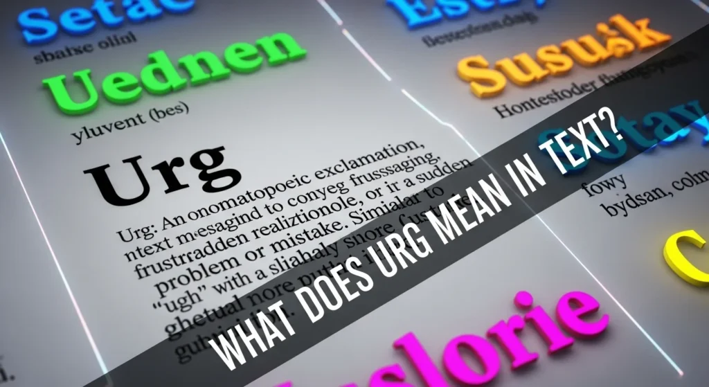 What Does Urg Mean in Text?