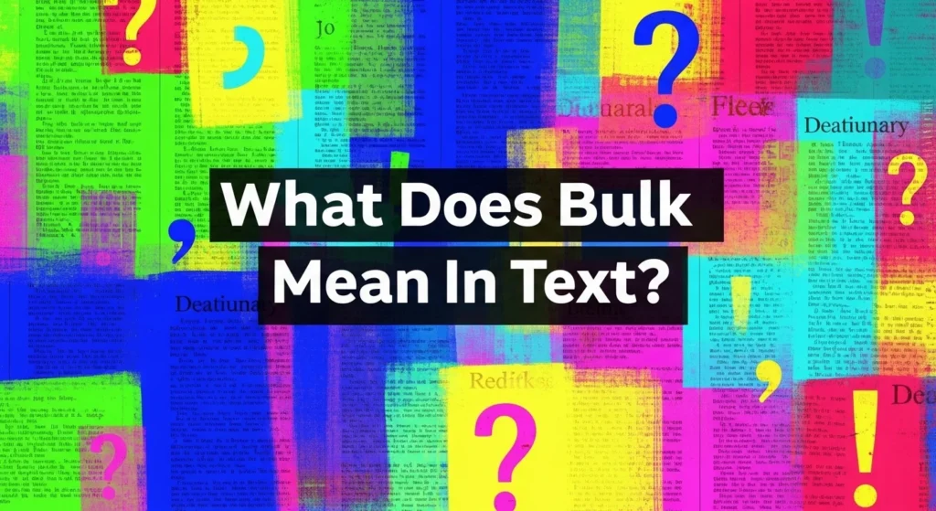 What Does Bulk Mean in Text?