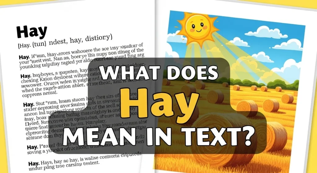 What Does Hay Mean in Text?