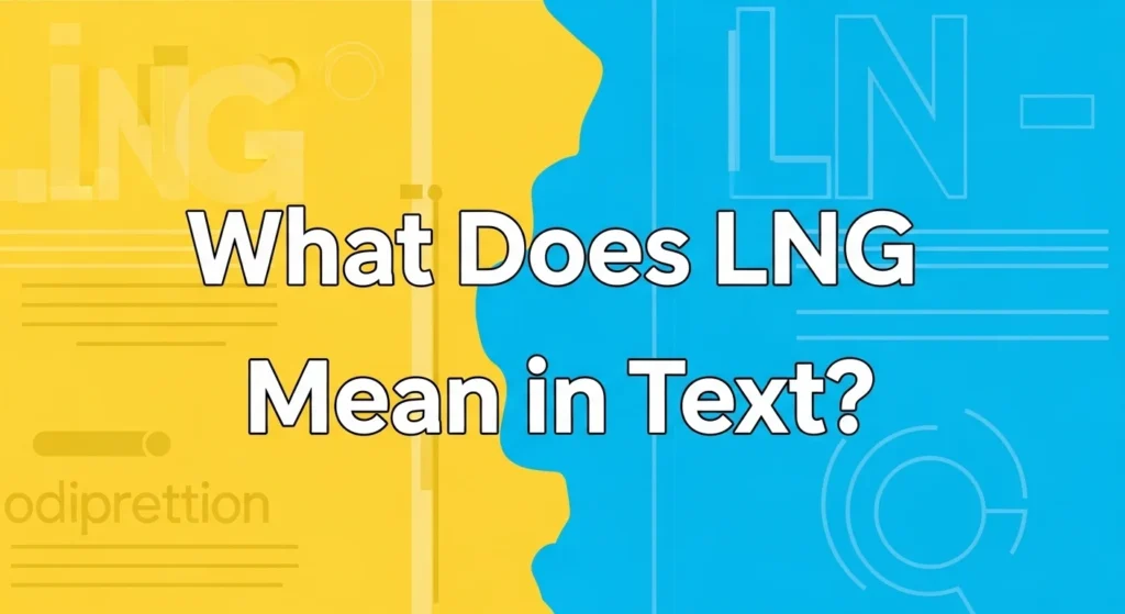What Does LNG Mean in Text