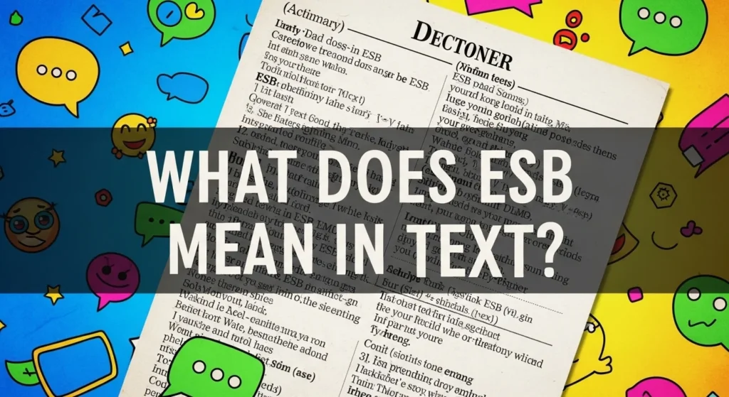 What Does ESB Mean in Text