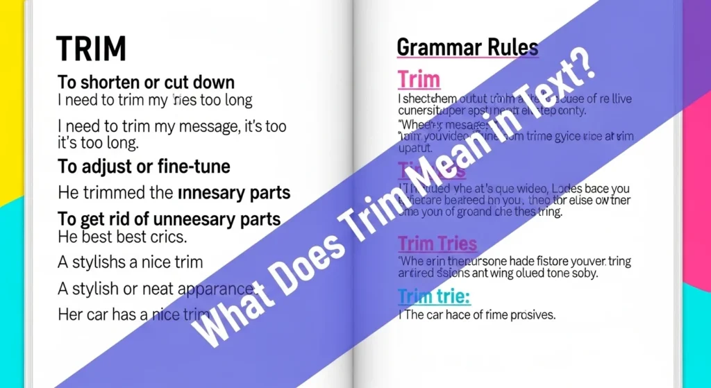 What Does Trim Mean in Text