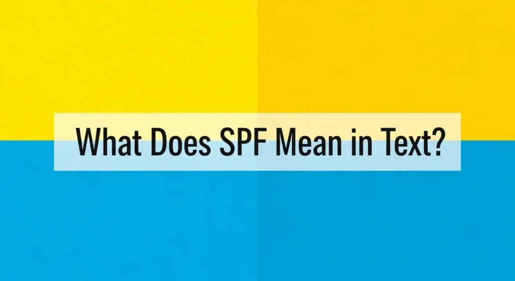 What Does SPF Mean in Text
