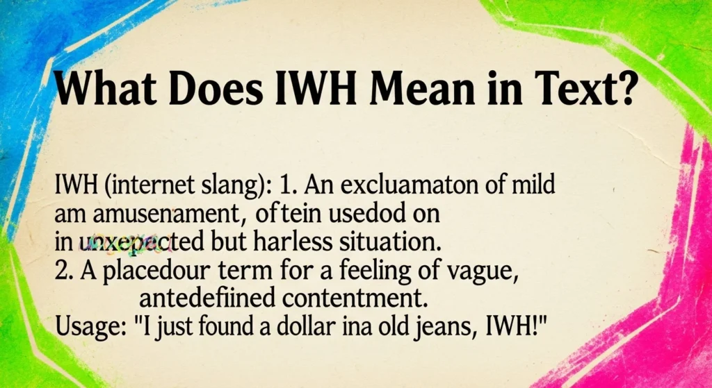 What Does IWH Mean in Text