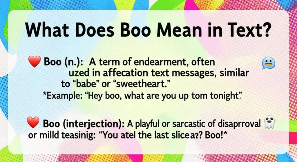 What Does Boo Mean in Text