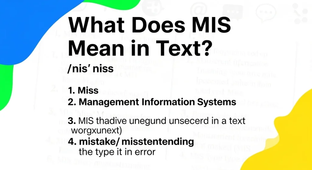 What Does MIS Mean in Text
