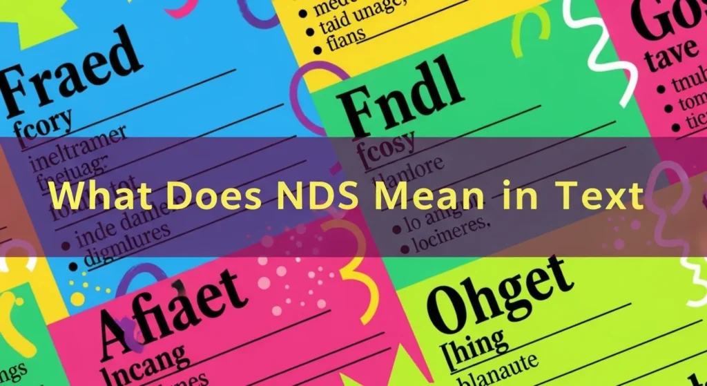 What Does NDS Mean in Text