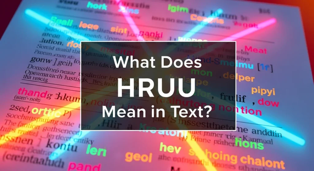 What Does HRUU Mean in Text
