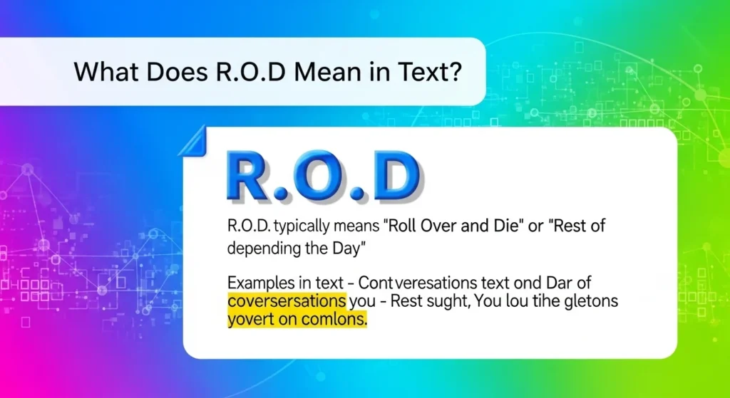 What Does R.O.D Mean in Text
