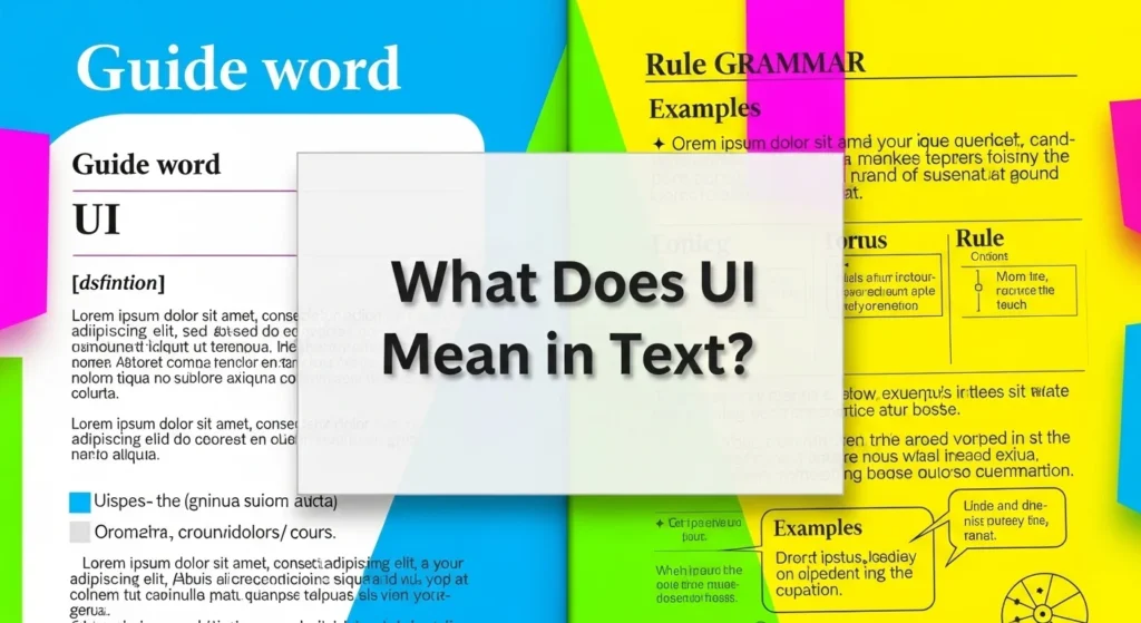 What Does UI Mean in Text